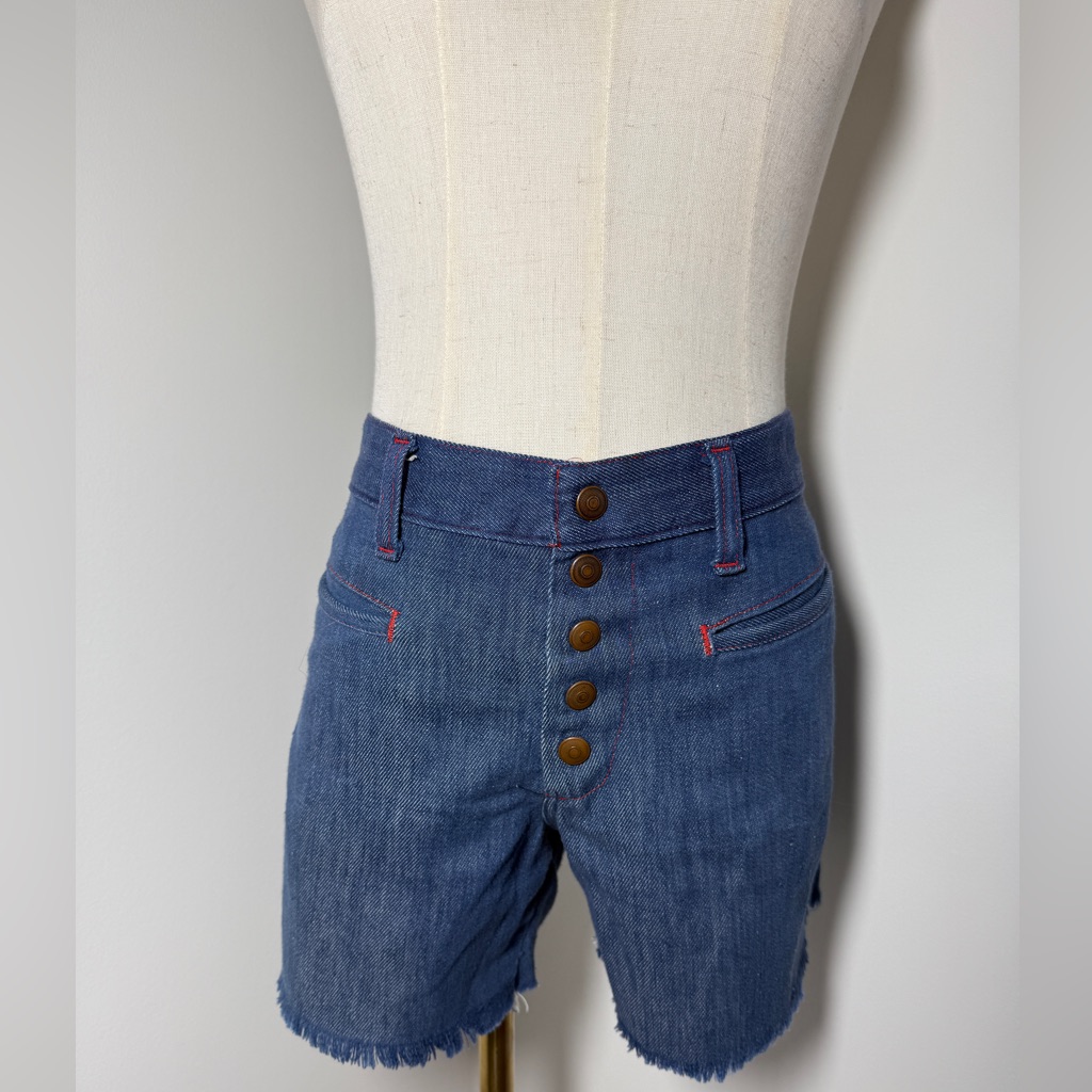 Rare Vintage 1970s Cut Off Denim Shorts